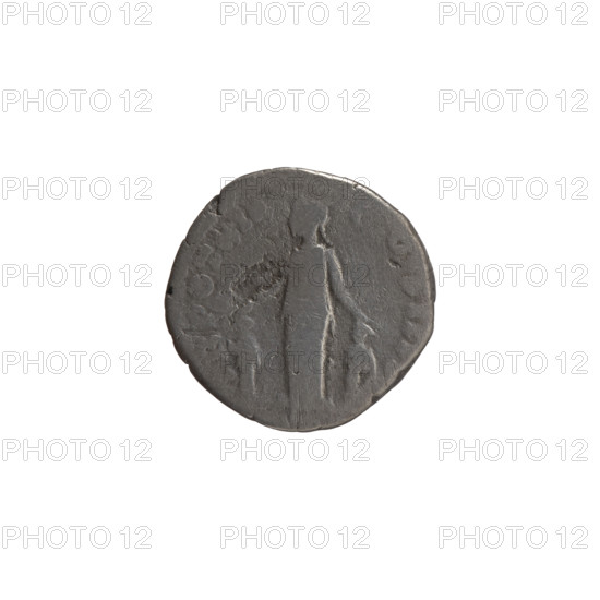 Denarius, Antoninus Pius (86–161; Roman emperor 138–161), issuer: Antoninus Pius. Obverse: head of the emperor in a laurel wreath to the right, inscription TONINVS AVG - PIVS PP IMP II. Reverse: Pietas stands left, rests her hands on the heads of children standing next to her, inscription R POT XIX - OS IIII. Date: 155–156. Place: Rome, Roman Empire (27 BC–476). Coin; diameter 16.0–17.0 mm; weight 3.00 g; axis 180°.