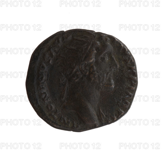 Dupondius; issuer: Antoninus Pius (86–161; Roman emperor 138–161). Obverse: Head of Antoninus Pius in radiant crown facing right, legend ANTONINVS AVG - PIVS PP IMP II. Reverse: Pax standing left, holding a branch in his right hand and a cornucopia in his left, legend TR POT XIX - CO, in SC fields. Date: 155–156. Place: Rome, Roman Empire (27 BC–476). Type: coin. Measurements: diameter 23.0–25.5 mm, weight 12.70 g, axis 0°. Subjects/icons: branches, personifications, Pax (personification), radiant crown, cornucopias; iconography of Antoninus Pius.