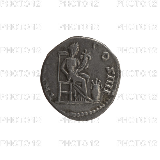 Denarius (hybrid), Antoninus Pius (86–161; Roman emperor 138–161), issuer. Obverse: Head of Antoninus Pius in a laurel wreath to the right, legend ANTONINVS AVG PI - VS PP TRP XIIII. Reverse: Annona seated to the right, holding a cornucopia in both hands; in front on the ground a container (modius) with ears of corn, legend TR PO, - COS IIII. Iconography: ears of cornucopia, Annona (personification), personifications, horns of plenty. Date: after 155–157. Culture/place: Roman Empire, Rome. Object type/material: coin. Dimensions: diameter 16.5–17.5 mm; weight 2.25 g; axis 180 degrees.
