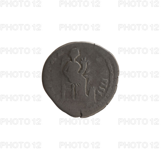 Denarius of Antoninus Pius (86–161; Roman emperor 138–161). Obverse: Head of the emperor in a laurel wreath to the right, inscription ANTONINVS AVG PIVS PP IMP II. Reverse: Annona seated to the right, holding a cornucopia in both hands; in front of her a container with ears of grain (modius), inscription POT XX – S IIII. Date: 156–157. Roman Empire, Rome. Coin; diameter 17.5–18.0 mm, weight 2.95 g, axis 0°.