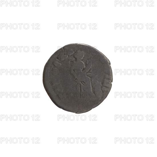 Denarius, Antoninus Pius (86–161; Roman emperor 138–161), issuer. Obverse: Head of Antoninus Pius in a laurel wreath to the right, inscription AN NINVS AVG — PIVS PP IMP II. Reverse: Annona seated to the right, holding a cornucopia in both hands; in front of her a container with ears of grain (modius), inscription TR POT XX — COS IIII. Date: 156–157. Roman Empire, Rome. Coin; diameter 16.5 mm; weight 2.90 g; axis 0°.