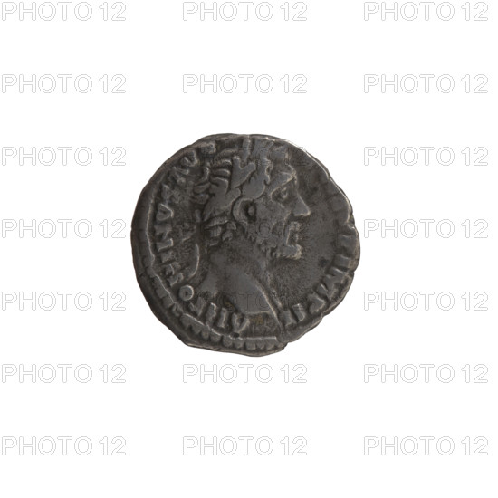 Denarius, Antoninus Pius (86–161; Roman emperor 138–161), issuer: Antoninus Pius. Obverse: head of the emperor in a laurel wreath facing right, legend 'ANTONINVS AVG S P IMP II'. Reverse: Salus (personification) seated left feeding a snake wrapped around an altar with her right hand, left hand resting on the throne, legend 'TR POT XX COS IIII'. Date: 156–157. Roman Empire (27 BC–476), Rome. Coin. Diameter 16.5–17.0 mm, weight 2.88 g, axis 180°.