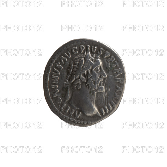 Denarius of Antoninus Pius (86–161; Roman emperor 138–161), ca. 160–161. Obverse: head of the emperor in a laurel wreath to the right, legend ANTONINVS AVG PIVS PP TRP XXIIII. Reverse: Roma seated left, holding Victoria in his outstretched right hand and a spear in his left, legend ROMA COS IIII. Subject/personifications: Antoninus Pius, Roma, Victoria. Coin (Roman Empire, Rome). Diameter 16.5–18.0 mm, weight 2.84 g, axis 0°.