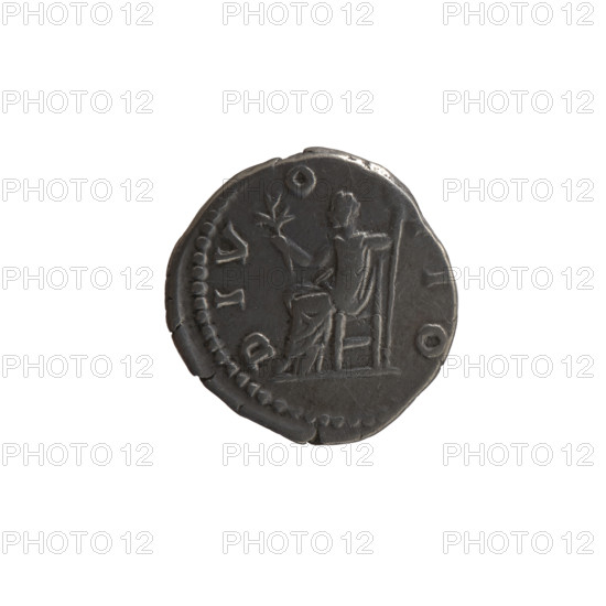 Denarius, posthumous issue for Antoninus Pius (86–161; Roman Emperor 138–161), associated with Lucius Verus (130–169; Roman Emperor 161–169) and Marcus Aurelius (121–180; Roman Emperor 161–180). Obverse: head of Antoninus Pius bare, facing right, inscription DIVVS · ANTONINVS. Reverse: Antoninus Pius seated left, holding a long scepter and a branch, legend DIV · O · IO around. Iconography: scepters, branches, head of the emperor. After 161 CE, Roman Empire, Rome. Coin (silver denarius): diameter 18.5–18.9 mm, weight 3.50 g, axis 0°.