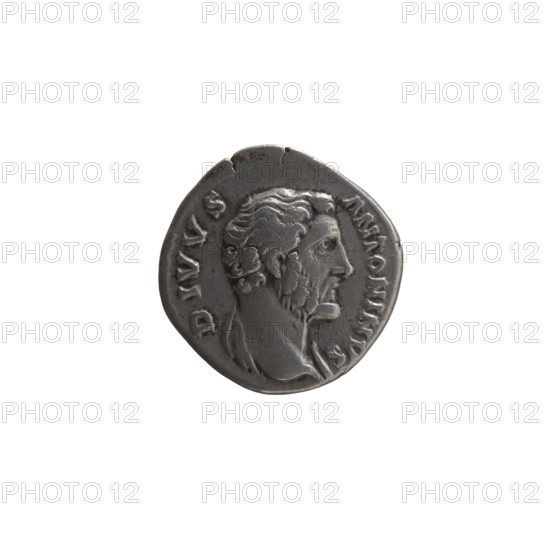 Denarius, after 161 CE. Obverse: Head of Antoninus Pius without a covering, with drapery on the left shoulder, right; legend DIVVS • ANTONINVS. Reverse: Rectangular altar with two doors and a finial in the form of horns; legend DIVO PIO. Issuers: Antoninus Pius (86–161; Roman emperor 138–161) [posthumous], Lucius Verus (130–169; Roman emperor 161–169), Marcus Aurelius (121–180; Roman emperor 161–180). Roman Empire, Rome. Coin: silver; diameter 17.0 mm; weight 3.35 g; axis 195°.