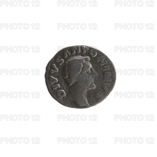 Denarius, Antoninus Pius (86–161; Roman emperor 138–161) (posthumous), Marcus Aurelius (121–180; Roman emperor 161–180), issuer Marcus Aurelius and Lucius Verus (130–169; Roman emperor 161–169) (issuer). Obverse: Head of Antoninus Pius without a covering facing right, inscription 'DIVVS ANTONINVS' around. Reverse: Cuboid altar with two doors and finials in the form of horns, inscription 'DIV OP IO' around. After 161, Roman Empire (27 BC–476), Rome. Coin; diameter 15.0–17.5 mm, weight 2.58 g, axis 180°.