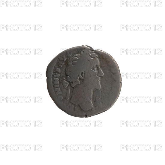 Denarius, Antoninus Pius (86–161; Roman emperor 138–161) — issuer; obverse: head of Antoninus Pius in laurel wreath facing right, legend ANTONINVS AVG VS PP; reverse: Fortuna standing left, holding a long rudder in her right hand and a horn of plenty in her left, legend FORTVNA SEQVENS, COS III; date: 158–159; place: Rome, Roman Empire (27 BC–476); material: coin; diameter 16.0–17.0 mm; weight 3.12 g; axis 210°.
