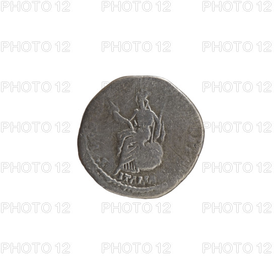 Denarius, Antoninus Pius (86–161; Roman emperor 138–161), issuer: Antoninus Pius; obverse: head of Antoninus Pius in a laurel wreath facing right, legend ANTONINVS · AVG; reverse: personification of Italy sitting on a globe facing left, holding a cornucopia in her right hand and a scepter in her left, legend TR P · III and inscription ITALIA; date: 140–144; place: Rome, Roman Empire; medium: silver coin; diameter: 16.5 mm; weight: 2.87 g; axis: 210°.