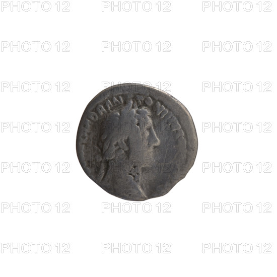 Denarius of Antoninus Pius (86–161; Roman Emperor 138–161). Obverse: Head of Antoninus Pius in a laurel wreath facing right, inscription HADR AN - TONINVS all around. Reverse: Pietas stands to the right; with his right hand lowered he holds a fawn by the neck, in his left hand he holds a bowl of fruit above an altar, inscription TR P O, XV - , III all around; sectional legend PIETAS, 151 - 152. Roman Empire (27 BC–476), Rome. Coin; diameter 16.0–16.5 mm, weight 2.01 g, axis 180°.