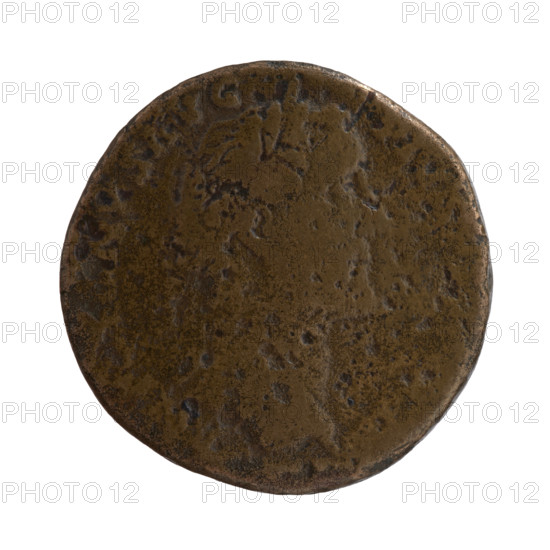 Sestertius of Antoninus Pius (86–161; Roman emperor 138–161). Obverse: head of Antoninus Pius in a laurel wreath facing right, inscription AN NVS AVG - PIVS. Reverse: Pietas standing left, holding a globe in her outstretched right hand and a child in her left, with two children standing at her sides, inscription AVG COS IIII. Date: 159–161. Roman Empire, Rome. Coin; diameter 30.0 mm, weight 22.40 g, axis 0°.