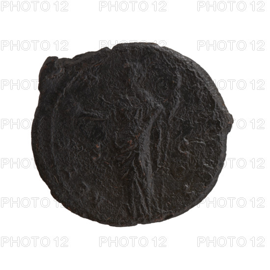 Bust of Faustina I in drapery and veil facing right, inscription DIVA AVGVSTA - FAVSTINA around; reverse: Providentia standing left, holding a globe in her outstretched right hand, with a long scepter at left, inscription AETE - R - NITAS all around, in SC. Fields. Issuers: Antoninus Pius (86–161; Roman emperor 138–161) and Faustina the Elder (98–141; Roman empress 138–141) (posthumous). After 141, Roman Empire (27 BC–476), Rome. Coin; diameter obverse 26.0 mm, diameter reverse 28.5 mm, weight 10.00 g, axis 195°.