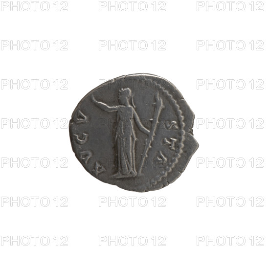 Denarius, Faustina the Elder (98–141; Roman empress 138–141) (posthumous issue). Issuer: Antoninus Pius (86–161; Roman emperor 138–161). Obverse: Bust of Faustina I in drapery facing right, inscription DIVA FAV—STINA all around. Reverse: Ceres standing left, right hand raised, holding a long torch in the left, inscription A VGV—STA all around. Iconography: Roman deities, Ceres; Faustina the Elder — iconography; torches. After 141, Roman Empire (27 BC–476), Rome. Coin (denarius): diameter 17.0–18.0 mm, weight 2.95 g, axis 180°.