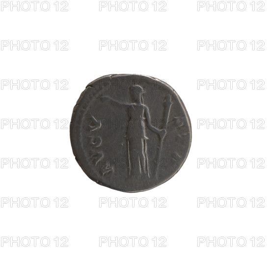 Denarius, posthumous issue for Faustina the Elder (98–141; Roman empress 138–141), struck under Antoninus Pius (86–161; Roman emperor 138–161), obverse: bust of Faustina I in drapery facing right, inscription DIVA FAVSTINA; reverse: Ceres standing left, right hand raised, holding a long torch in left, inscription A VGVSTA; after 141 CE, Roman Empire (27 BCE–476 CE), Rome; coin; diameter 16.5–17.5 mm, weight 3.55 g, axis 0°.