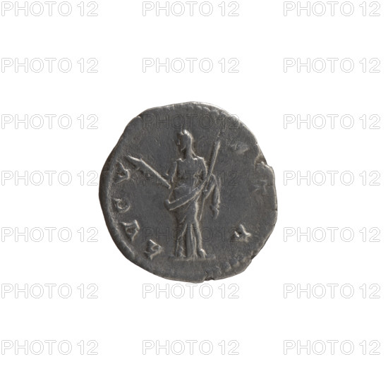 Denarius, Faustina the Elder (98–141; Roman empress 138–141) (posthumous), issuer: Antoninus Pius (86–161; Roman emperor 138–161). Obverse: bust of Faustina I in drapery facing right, inscription DIVA FAV•STINA. Reverse: Ceres veiled standing left, holding a short torch in her right hand and a scepter in her left, inscription AVGV•STA. After 141, Roman Empire (27 BC–476), Rome. Coin; diameter 17.0–17.5 mm, weight 2.85 g, axis 180°.