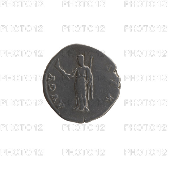 Denarius, posthumous issue for Faustina the Elder (98–141; Roman empress 138–141), during reign of Antoninus Pius (86–161; Roman emperor 138–161), issuer: Antoninus Pius. Obverse: bust of Faustina I in drapery facing right, inscription DIVA FAV-TINA around. Reverse: Ceres veiled, standing left, holding a short torch in her right hand and a scepter in her left, inscription AVGV-STA circumferential. After 141 CE, Roman Empire (27 BCE–476 CE), Rome. Coin; diameter 18.0 mm, weight 3.38 g, axis 180°.