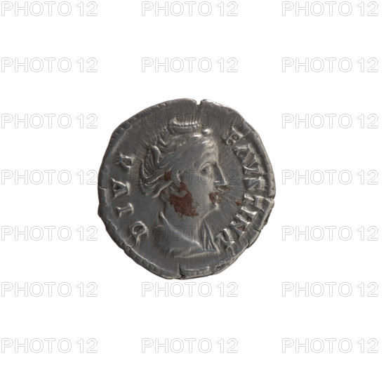 Denarius, posthumous issue of Faustina the Elder (98–141; Roman empress 138–141). Obverse: Bust of Faustina I in drapery facing right, legend DIVA • FAVSTINA. Reverse: Ceres standing left, holding a long torch in her right hand and raising the hem of her robe with her left, legend AVGVSTA. Issued under Antoninus Pius (86–161; Roman emperor 138–161), 141 CE, Rome, Roman Empire. Coin; diameter 17.0–17.5 mm, weight 3.40 g, axis 0°.