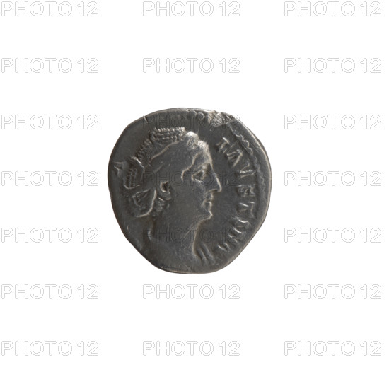Denarius, Faustina the Elder (98–141; Roman empress 138–141) (posthumous), issuer Antoninus Pius (86–161; Roman emperor 138–161). Bust of Faustina I in drapery facing right, inscription A·FAVSTINA; reverse: Ceres standing left, holding a long torch in her right hand, lifting the hem of her robe with her left hand, inscription A·VGVSTA. After 141, Roman Empire (27 BC–476), Rome. Coin: diameter 16.0–18.5 mm, weight 3.05 g, axis 15°.