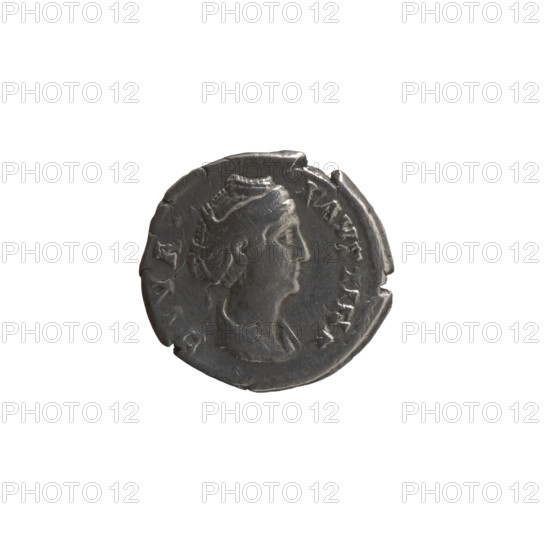 Denarius, posthumous issue of Faustina the Elder (98–141; Roman empress 138–141). Obverse: Bust of Faustina I in drapery facing right, inscription DIVA · FAVSTINA. Reverse: Ceres standing left, holding a long torch in her right hand and raising the hem of her robe with her left, inscription A · VG · VSTA. Issuer: Antoninus Pius (86–161; Roman emperor 138–161). Date: after 141. Place: Rome, Roman Empire. Material: coin. Diameter: 18.5 mm. Weight: 3.32 g. Axis: 165°.