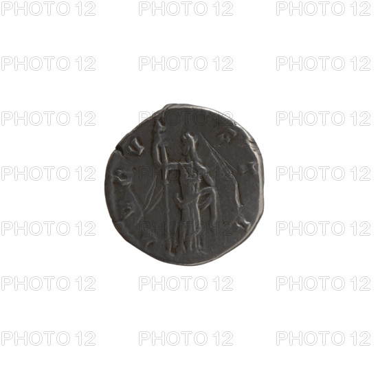 Denarius, posthumous issue for Faustina the Elder (98–141; Roman empress 138–141), issuer Antoninus Pius (86–161; Roman emperor 138–161). Obverse: Bust of Faustina I in drapery facing right, inscription DIVA FAVSTINA around. Reverse: Ceres standing left, holding a long torch in her right hand and lifting the hem of her robe with her left hand, inscription A VGVSTA circumferential. After 141 CE, Roman Empire (27 BC–476). Coin: silver; diameter 16.0–17.0 mm; weight 2.90 g; axis 0°.
