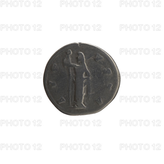 Denarius, posthumous issue of Faustina the Elder (98–141; Roman empress 138–141); issuer: Antoninus Pius (86–161; Roman emperor 138–161). Obverse: bust of Faustina I in drapery facing right, inscription DIVA · FAVSINA. Reverse: Ceres standing left, holding a long torch in her right hand and lifting the hem of her robe with her left, inscription A VGVSTA. After 141, Roman Empire (27 BC–476), Rome. Coin. Diameter 17.5–18.0 mm; weight 3.00 g; axis 195°.