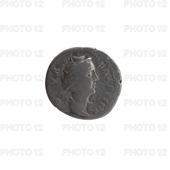Denarius, Faustina the Elder (98–141; Roman empress 138–141) (posthumously), Antoninus Pius (86–161; Roman emperor 138–161) issuer. Obverse: Bust of Faustina I in drapery facing right, inscription D IVA - FAVSTINA. Reverse: Ceres in a veil standing right, holding a long scepter in her right hand and ears of corn in her left, inscription A VG, TA circumferential. Iconography: scepters, Roman deities, ears of corn; Ceres. After 141, Roman Empire (27 BC–476), Rome. Coin: silver denarius, diameter 16.5–17.5 mm, weight 2.95 g, axis 180°.
