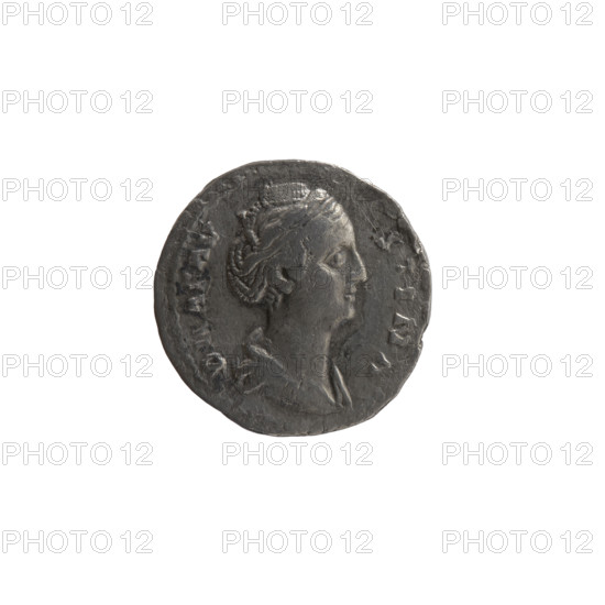 Denarius, posthumous issue of Faustina the Elder (98–141; Roman empress 138–141); issuer Antoninus Pius (86–161; Roman emperor 138–161). Obverse: bust of Faustina I draped, facing right, inscription DIVA FAV•SINA around. Reverse: Ceres veiled, standing left, holding ears of corn in outstretched right hand and a long torch in left, inscription A VGV•S TA around. Iconography: Roman deities — Ceres; ears of corn; torches; Faustina the Elder — iconography. After 141, Roman Empire (27 BC–476), Rome. Coin: diameter 17.5–18.0 mm, weight 3.00 g, axis 150°.