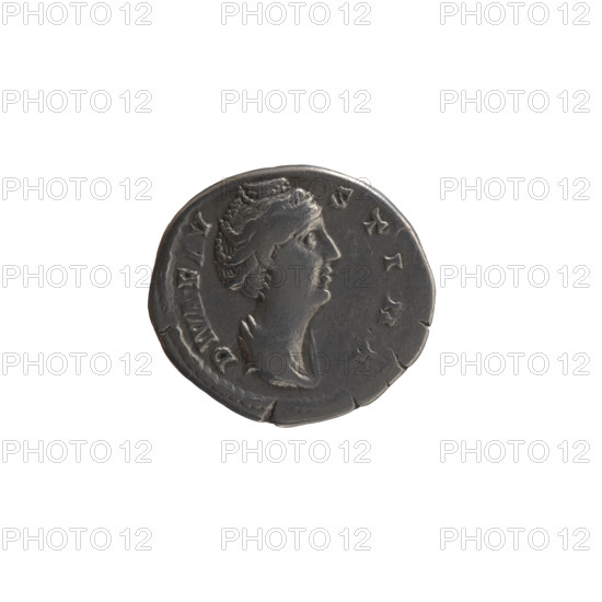 Denarius, Faustina the Elder (98–141; Roman empress 138–141) (posthumous issue). Issuer: Antoninus Pius (86–161; Roman emperor 138–161). Obverse: Bust of Faustina I in drapery facing right, legend DIVA FAVSTINA around. Reverse: Ceres in a veil stands facing right, holding a long scepter in her right hand and ears of corn in her left, legend A VGVSTA circumferential. After 141 CE. Roman Empire (27 BCE–476 CE), Rome. Coin: diameter 16.5–18.0 mm, weight 3.40 g, axis 195°.