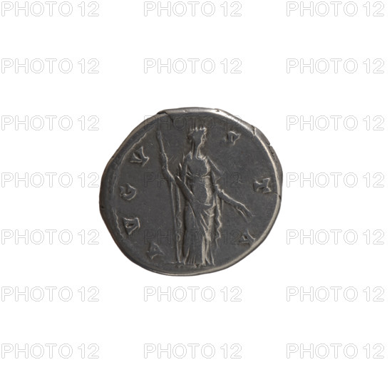 Denarius, posthumous issue for Faustina the Elder (98–141; Roman empress 138–141). Obverse: Bust of Faustina I in drapery facing right, legend DIVA FAVSTINA around. Reverse: Ceres veiled, standing right, holding a long scepter in her right hand and ears of corn in her left, legend AVGVSTA circumferential. Issuer: Antoninus Pius (86–161; Roman emperor 138–161). After 141, Roman Empire (27 BC–476), Rome. Coin: silver; diameter 16.5–18.0 mm, weight 3.40 g, axis 195°.