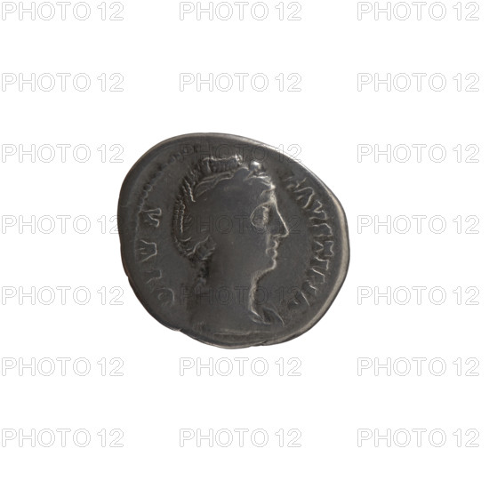 Denarius, Faustina the Elder (98–141; Roman empress 138–141) (posthumous issue of Antoninus Pius, 86–161; Roman emperor 138–161). Obverse: Bust of Faustina I in drapery facing right, inscription DIVA • FAVSTINA; Reverse: Ceres in a veil stands left, holding ears of corn in her outstretched right hand and a long torch in her left, inscription A • VGV • STA. Iconography: Roman deities—Ceres; torches; ears of corn; Faustina the Elder—iconography. After 141 CE, Roman Empire (Rome). Coin: silver denarius; diameter 16.5–19.0 mm; weight 3.05 g; axis 180°.