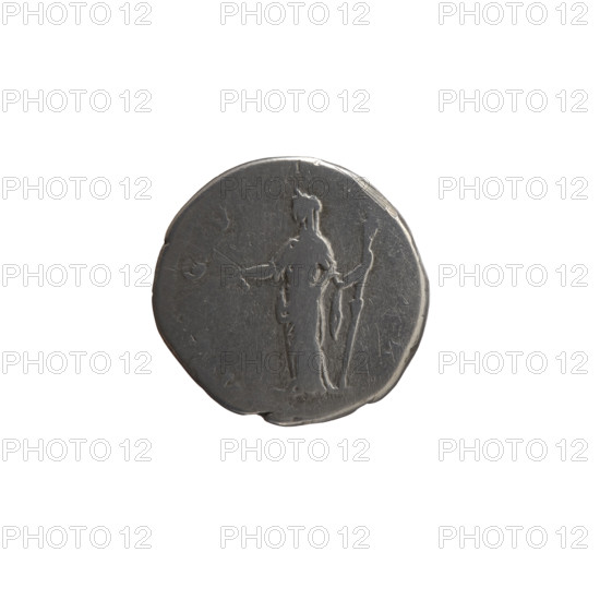 Denarius, Faustina the Elder (98–141; Roman empress 138–141) (posthumous issue of Antoninus Pius, 86–161; Roman emperor 138–161). Obverse: bust of Faustina I in drapery facing right, inscription DIVA · FAVSTINA. Reverse: Ceres veiled, standing left, holding ears of corn in her outstretched right hand and a long torch in her left; legend with mintmark. After 141 CE, Roman Empire (27 BCE–476 CE), Rome. Silver coin; diameter 17.0 mm, weight 3.40 g, axis 195°.