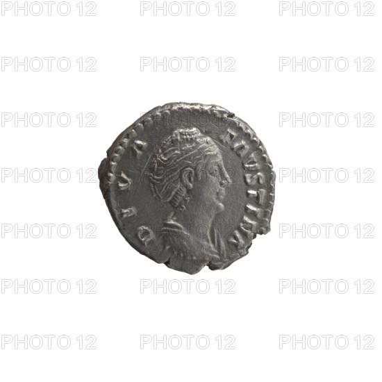 Denarius, posthumous issue of Faustina the Elder (98–141; Roman empress 138–141), issuer Antoninus Pius (86–161; Roman emperor 138–161). Obverse: bust of Faustina I in drapery facing right, inscription D IVA - FAVSTINA around. Reverse: Ceres in a veil stands left, holding ears of corn in her outstretched right hand and a long torch in her left, inscription C - E - RES around. Iconography: Roman deities, Ceres; ears of corn and torches. After 141 CE, Rome, Roman Empire (27 BCE–476 CE). Coin; diameter 16.5–17.5 mm, weight 3.40 g, axis 165°.