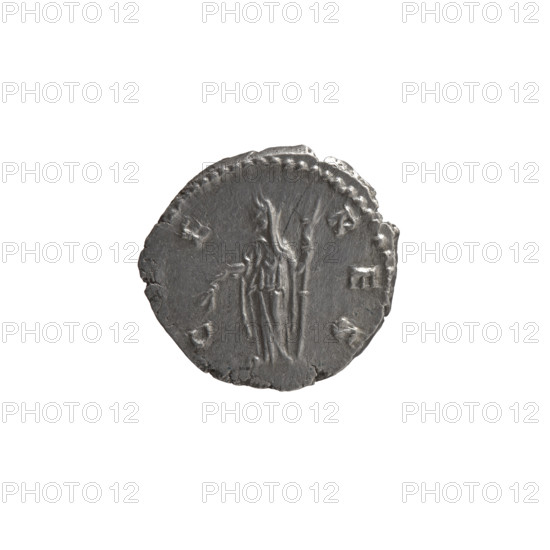 Denarius, posthumous issue for Faustina the Elder (98–141; Roman empress 138–141), issuer Antoninus Pius (86–161; Roman emperor 138–161). Obverse: Bust of Faustina I in drapery facing right, inscription D IVA - FAVSTINA around. Reverse: Ceres in a veil stands left, holding ears of corn in her outstretched right hand and a long torch in her left, inscription C - E - RES around. Iconography: Roman deities, Ceres; ears of corn and torches. After 141, Rome, Roman Empire (27 BC–476). Coin; diameter 16.5–17.5 mm, weight 3.40 g, axis 165°.