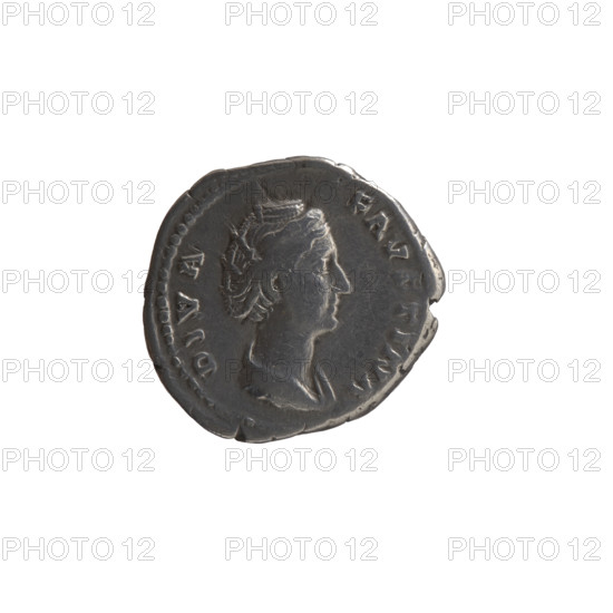 Denarius, Faustina the Elder (98–141; Roman empress 138–141) (posthumous), issuer: Antoninus Pius (86–161; Roman emperor 138–161). Obverse: Bust of Faustina I in drapery facing right, inscription DIVA · FAV · TINA around. Reverse: Ceres in a veil stands left, holding ears of corn in her outstretched right hand and a long torch in her left, inscription AV · GV · STA around. Roman deities; Ceres iconography; torches; ears of corn. After 141, Roman Empire (27 BC–476), Rome. Coin (denarius): diameter 17.5–19.0 mm, weight 3.30 g, axis 180°.