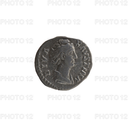 Denarius, posthumous issue for Faustina the Elder (98–141; Roman empress 138–141), struck under Antoninus Pius (86–161; Roman emperor 138–161). Obverse: Bust of Faustina I in drapery facing right, inscription 'D IVA - FAVSTINA' around. Reverse: Ceres veiled, standing left, holding ears of corn in her outstretched right hand and a long torch in her left, inscription 'C - E - RES' circumferential. Iconography: Faustina the Elder; Ceres; Roman deities; ears of corn; torches. After 141 CE, Roman Empire (27 BC–476). Coin (Rome): diameter 17.0–18.0 mm, weight 2.70 g, axis 180°.