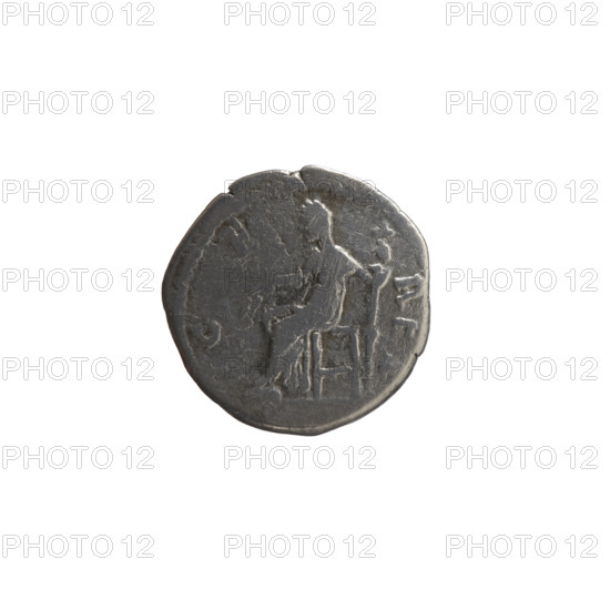 Denarius, Faustina the Elder (98–141; Roman empress 138–141) (posthumous), issuer: Antoninus Pius (86–161; Roman emperor 138–161). Obverse: Bust of Faustina I in drapery facing right, inscription D IVA - FAVSTINA around. Reverse: Ceres in a veil sitting facing left, holding ears of corn in her right hand and a long torch in her left, inscription C - E - RE around. Iconography: Roman deities, Ceres; ears of corn; torches; Faustina the Elder iconography. After 141. Roman Empire (27 BC–476), Rome. Coin: silver denarius; diameter 17.0 mm; weight 2.95 g; axis 180°.