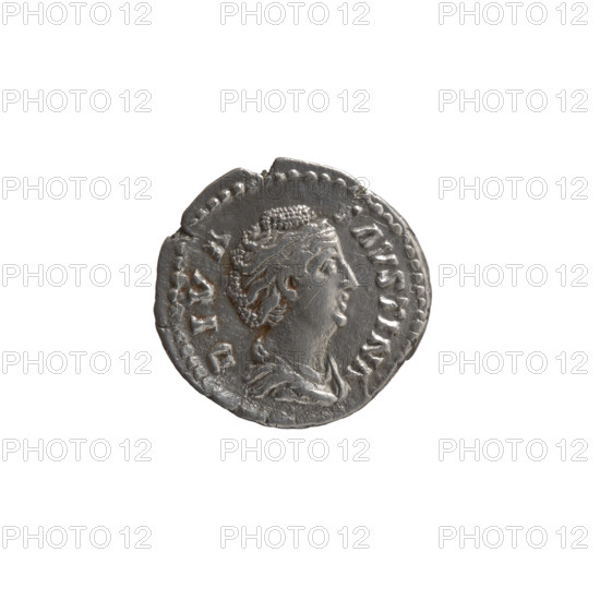 Denarius, posthumous issue of Faustina the Elder (98–141; Roman empress 138–141); issuer Antoninus Pius (86–161; Roman emperor 138–161). Obverse: Bust of Faustina I in drapery facing right, inscription D IVA AVSTINA around. Reverse: Ceres in a veil stands left, holding ears of corn in her outstretched right hand and a long torch in her left; inscription C-E-R-S around. Iconography: Faustina I, Roman deities (Ceres), torches, ears of corn. After 141 CE, Roman Empire (27 BC–476). Coin: Rome; diameter 17.5 mm; weight 3.20 g; axis 195°.