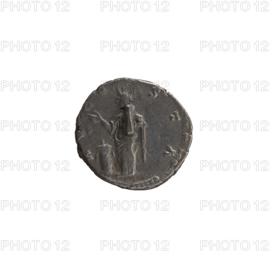 Denarius, Faustina the Elder (98–141; Roman empress 138–141) (posthumous), Antoninus Pius (86–161; Roman emperor 138–161) (issuer). Obverse: Bust of Faustina I in drapery facing right, inscription DIVA FAVSTINA. Reverse: Pietas standing left, right hand raised above an altar, left hand on hip, inscription A VGVSTA. After 141, Roman Empire (27 BC–476), Rome. Coin: diameter 16.0–16.5 mm, weight 3.35 g, axis 0°.