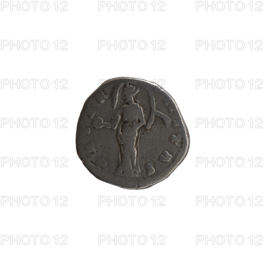 Denarius, posthumous issue for Faustina the Elder (98–141; Roman empress 138–141), struck under Antoninus Pius (86–161; Roman emperor 138–161) as issuer. Obverse: bust of Faustina I draped, facing right, inscription DIV FAVSTINA around. Reverse: Providentia standing left, holding a globe in her outstretched right hand and a windblown veil, inscription AETERNITAS around. After 141, Roman Empire (27 BC–476), Rome. Coin: diameter 16.0–18.0 mm, weight 2.70 g, axis 0°.