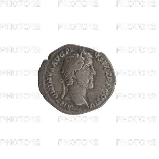 Denarius, Antoninus Pius (86–161; Roman emperor 138–161), issuer; Marcus Aurelius (121–180; Roman emperor 161–180), caesar 139–161; Marcus Aurelius, heir to the throne 138–161 — iconography: heads (portraits). Obverse: Head of Antoninus Pius with laurel wreath to right, inscription ANTONINVS AVG PIVS - PP TR P COS III. Reverse: Head of young Marcus Aurelius without a covering to right, inscription AVRELIVS CAESAR - A, PII F COS all around. Date: 140. Place: Roman Empire (27 BC–476), Rome. Object: coin (denarius). Dimensions: diameter 16.0–18.0 mm, weight 2.90 g, axis 30°.