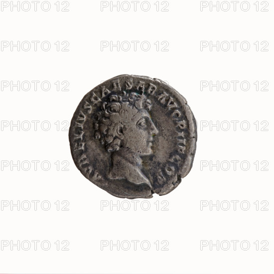 Denarius, Antoninus Pius (86–161; Roman emperor 138–161), issuer; Marcus Aurelius (121–180; Roman emperor 161–180), caesar 139–161; Marcus Aurelius (heir to the throne 138–161) — iconography: Obverse: Head of Antoninus Pius with laurel wreath to the right, legend ANTONINVS AVG PI - VS PP TR P COS III; Reverse: Head of young Marcus Aurelius without a covering to the right, legend AVRELIVS CAESAR AVG PII F COS. Date: 140. Roman Empire (27 BC–476), Rome. Coin (denarius): diameter 17.0 mm, weight 2.98 g, axis 15°.