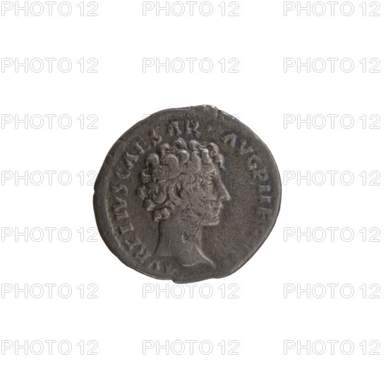 Denarius, Antoninus Pius (86–161; Roman emperor 138–161), issuer; Marcus Aurelius (121–180; Roman emperor 161–180), caesar 139–161; Marcus Aurelius (heir to the throne 138–161) — iconography. Heads (portraits). Obverse: head of Antoninus Pius with laurel wreath facing right, legend 'ANTONINVS AVG PIVS - PP TR P CO' all around. Reverse: head of young Marcus Aurelius without a covering facing right, legend 'AVRELIVS CAESAR - AVG PII F COS' all around. Date: 140. Culture: Roman Empire. Place: Rome. Object: coin (denarius). Dimensions: diameter 17.0–18.0 mm, weight 2.84 g, axis 30°.