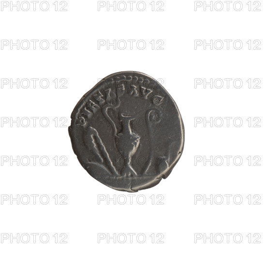 Denarius, Marcus Aurelius (121–180; Roman emperor 161–180), (caesar 139–161), Antoninus Pius (86–161; Roman emperor 138–161) (issuer). Obverse: Head of young Marcus Aurelius without a cap facing right, legend 'AVRELIVS CAES - AR AVG PII F COS'. Reverse: Sacred utensils from the left: knife (secespita), sprinkler (aspergillum), jug (capis), crosier (lituus) and dipper (simpulum), legend 'PIET, AVG'. Date: ca. 140–144. Roman Empire, Rome. Coin; diameter 16.5–17.5 mm; weight 3.20 g; axis 0°.