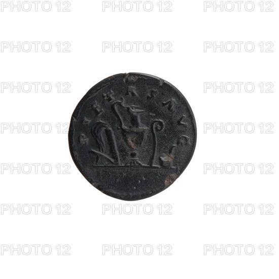 Denarius, Marcus Aurelius (121–180; Roman emperor 161–180), caesar 139–161; issuer Antoninus Pius (86–161; Roman emperor 138–161). Obverse: Head of young Marcus Aurelius uncovered to the right, legend AVRELIVS CAE SAR AVG PII F COS. Reverse: Sacred utensils, from the left: knife (secespita), sprinkler (aspergillum), jug (capis), crosier (lituus) and dipper (simpulum), legend PIETAS AVG. Date: ca. 140–144. Medium: Roman coin. Diameter: 17–18 mm. Weight: 2.57 g. Axis: 195°.