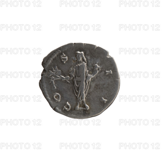 Denarius, Marcus Aurelius (121–180; Roman emperor 161–180; caesar 139–161). Obverse: Head of young Marcus Aurelius without a cap to the right, inscription 'AVRELIVS CAE SAR AVG PII F' (circumferential). Reverse: Honos (personification) stands left, holding a branch in his right hand and a cornucopia in his left; inscription 'COS I' (circumferential). Issued under Antoninus Pius (86–161; Roman emperor 138–161). Date: ca. 145–147. Roman Empire, Rome. Coin: silver denarius; diameter 17.0–18.5 mm; weight 3.56 g; axis 180°.