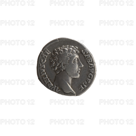 Denarius, Marcus Aurelius (121–180; Roman emperor 161–180), caesar 139–161; issuer: Antoninus Pius (86–161; Roman emperor 138–161), Marcus Aurelius (heir to the throne 138–161) — iconography: Antoninus Pius, personifications, Spes (personification), flowers. Obverse: Head of young Marcus Aurelius without a cap to the right, legend 'AVRELIVS CAE - SAR AVG P, IF' around. Reverse: Spes walking left, holding a flower in her right hand, lifting the hem of her robe with her left, legend 'C O S - I I' around. Date: ca. 145–147. Culture/place: Roman Empire, Rome. Object type: coin (denarius). Dimensions: diameter 17.0 mm and 19.0 mm; weight 3.22 g; axis 180°.