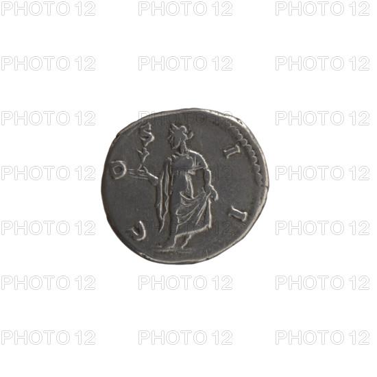Denarius, Marcus Aurelius (121–180; Roman emperor 161–180), issued ca. 145–147. Obverse: Head of young Marcus Aurelius without a cap to the right, legend 'AVRELIVS CAE - SAR AVG P, IF' around. Reverse: Spes walking left, holding a flower in her right hand and lifting the hem of her robe with her left, legend 'C O S - I I' around. Iconography: Marcus Aurelius; Antoninus Pius (issuer); personification Spes; flowers. Roman Empire (27 BC–476), Rome. Coin: silver; diameter 17.0–19.0 mm; weight 3.22 g; axis 180°.