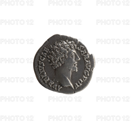 denarius, Marcus Aurelius (121–180; Roman emperor 161–180), (caesar 139–161), issuer: Antoninus Pius (86–161; Roman emperor 138–161), flowers, personifications, Marcus Aurelius (heir to the throne; 138–161) — iconography, Spes (personification). Obverse: Head of young Marcus Aurelius uncovered to right, inscription AVRELIVS CAE-SAR AVG PII F all around. Reverse: Spes walking left, holding a flower in her right hand and lifting the hem of her robe with her left, inscription C O-S-I I all around. Date: 145–147. Roman Empire, Rome. Coin (denarius): diameter 18.0 mm, weight 3.36 g, axis 0°.