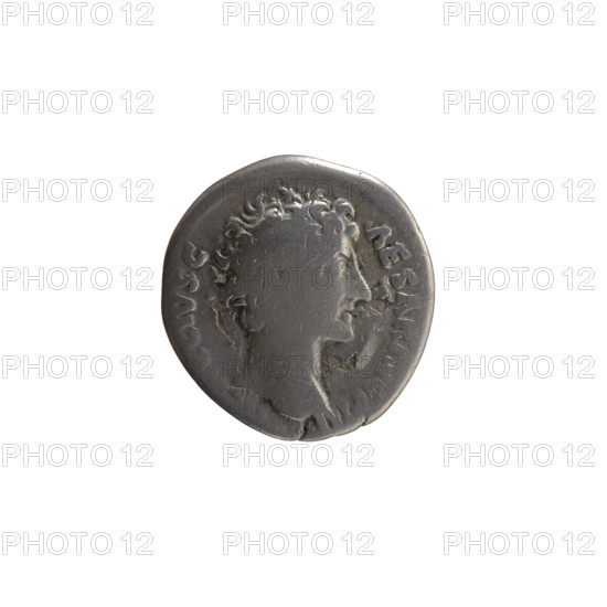 Denarius, Marcus Aurelius (121–180; Roman emperor 161–180), caesar 139–161; issuer: Antoninus Pius (86–161; Roman emperor 138–161). Obverse: Head of young Marcus Aurelius without a cap to the right, inscription ELIVS C AESAR AVG PII. Reverse: Spes walking to the left, holding a flower in her right hand, lifting the hem of her robe with her left, inscription TR PO T COS II. Date: 146–147. Roman Empire, Rome. Coin. Diameter 17.5–18.5 mm, weight 2.98 g, axis 0°.