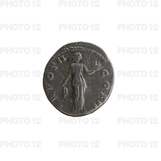 Denarius, Marcus Aurelius (121–180; Roman emperor 161–180), caesar 139–161; issuer: Antoninus Pius (86–161; Roman emperor 138–161); Marcus Aurelius (heir to the throne; 138–161) — iconography: personifications, fruits, standing Fides, ears of corn, baskets. Obverse: Head of young Marcus Aurelius without a covering, with drapery on the left shoulder, right; legend AVRELIVS CAE SAR AVG PII F. Reverse: Fides stands right; in his lowered right hand he holds ears of corn, in his outstretched left hand he holds a basket of fruit; legend R POT II COS II. Date: 147–148. Culture: Roman Empire (27 BC–476), Rome. Object type: coin (denarius). Dimensions: diameter 17.0–18.5 mm; weight 2.70 g; axis 0°.