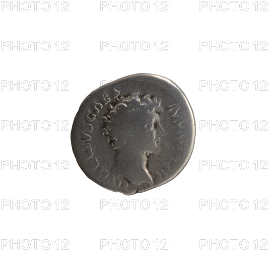Denarius, Marcus Aurelius (121–180; Roman emperor 161–180), caesar 139–161; issuer: Antoninus Pius (86–161; Roman emperor 138–161). Obverse: Head of young Marcus Aurelius without a cap to the right, legend 'AVRELIVS CAES - AR AV, II F' all around. Reverse: Minerva stands to right, holding a spear in her raised right hand, left hand resting on a shield standing on the ground, legend 'TR POT II - OS II' all around. Date: 147–148. Roman Empire (27 BC–476), Rome. Coin: silver denarius; diameter 16.5–18.5 mm; weight 3.20 g; axis 195°.